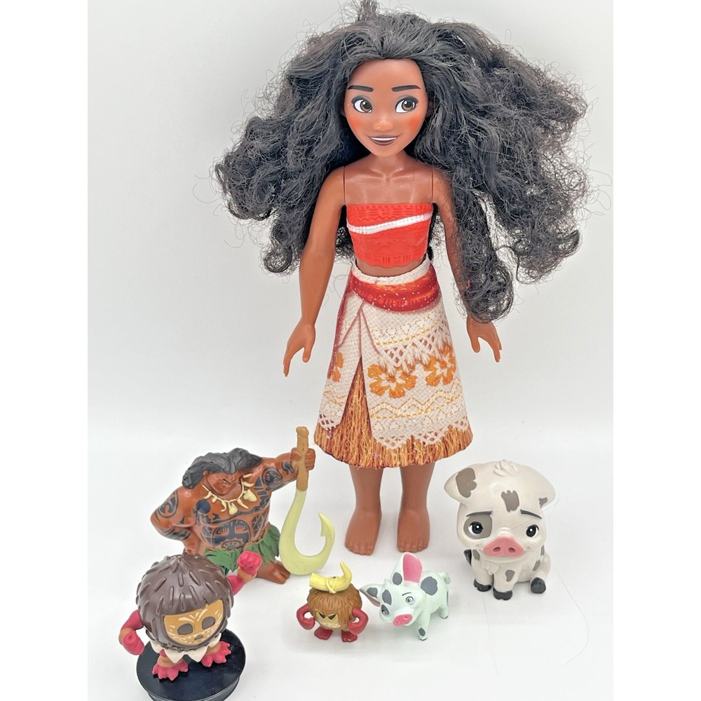 Disney Moana Doll Pua Maui Kakamora Mini Figures Accessories Toy Lot